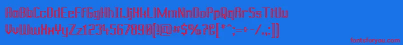 PrussianBrew Font – Red Fonts on Blue Background