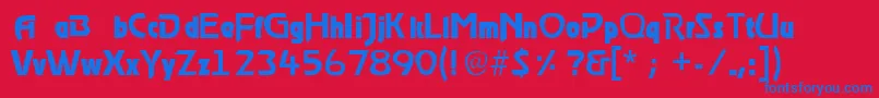 Stormlight Font – Blue Fonts on Red Background