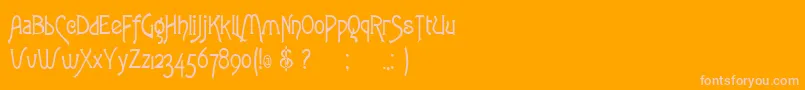 ToulouselautrecRegular Font – Pink Fonts on Orange Background