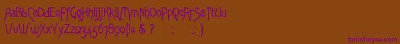 ToulouselautrecRegular Font – Purple Fonts on Brown Background