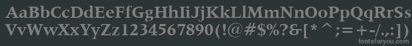フォントLat725b – 黒い背景に灰色の文字