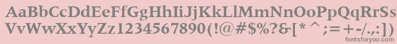 フォントLat725b – ピンクの背景に灰色の文字