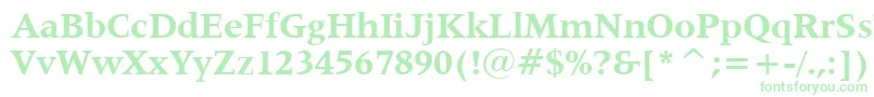 Lat725b Font – Green Fonts on White Background