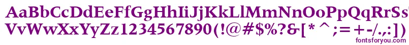 Lat725b Font – Purple Fonts on White Background