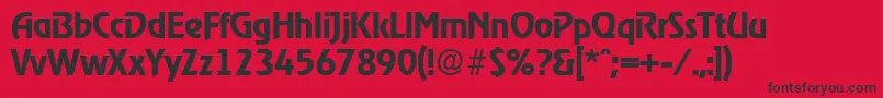 RagtimeDemibold Font – Black Fonts on Red Background