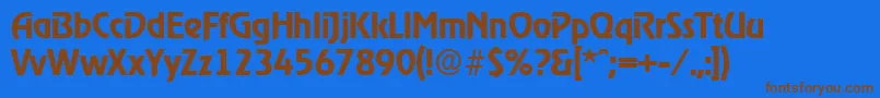 RagtimeDemibold Font – Brown Fonts on Blue Background