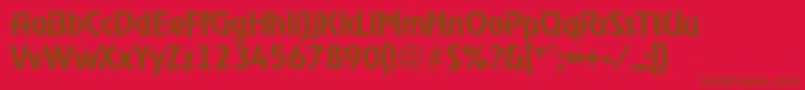 RagtimeDemibold Font – Brown Fonts on Red Background
