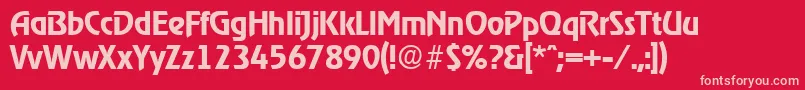 RagtimeDemibold Font – Pink Fonts on Red Background
