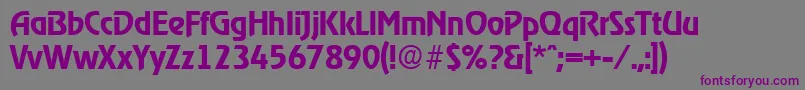 RagtimeDemibold Font – Purple Fonts on Gray Background