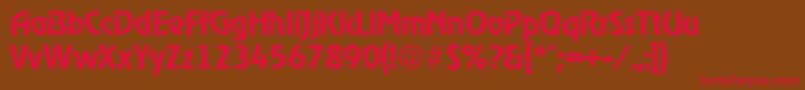 RagtimeDemibold Font – Red Fonts on Brown Background