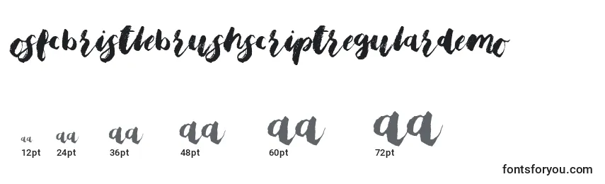 Größen der Schriftart OsfcBristleBrushScriptRegularDemo