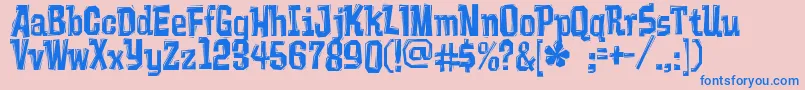 Vademecu Font – Blue Fonts on Pink Background