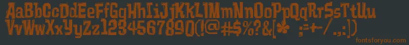 Vademecu-fontti – ruskeat fontit mustalla taustalla