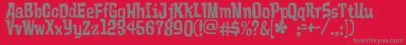 Vademecu Font – Gray Fonts on Red Background