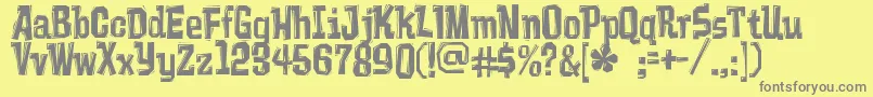 Vademecu Font – Gray Fonts on Yellow Background