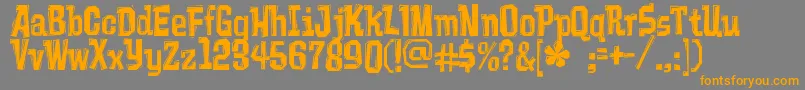 Vademecu Font – Orange Fonts on Gray Background