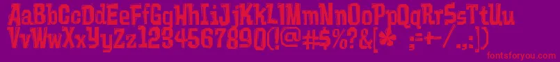 Vademecu Font – Red Fonts on Purple Background