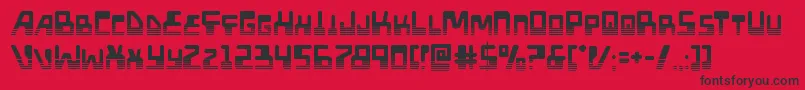 Шрифт Xpedhalf – чёрные шрифты на красном фоне
