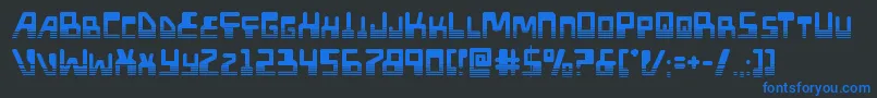 Xpedhalf Font – Blue Fonts on Black Background