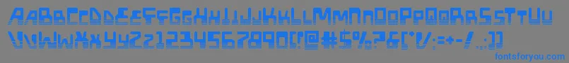 フォントXpedhalf – 灰色の背景に青い文字