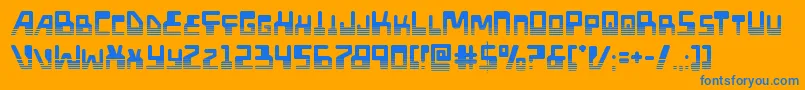 Xpedhalf Font – Blue Fonts on Orange Background