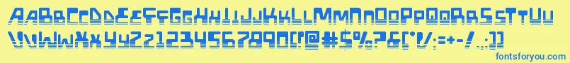 Xpedhalf Font – Blue Fonts on Yellow Background