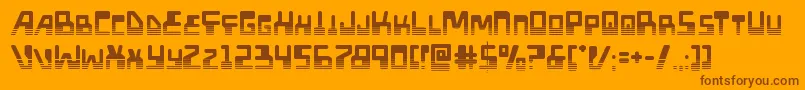 Шрифт Xpedhalf – коричневые шрифты на оранжевом фоне