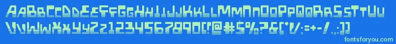 Xpedhalf Font – Green Fonts on Blue Background