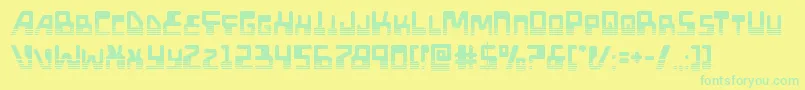 fuente Xpedhalf – Fuentes Verdes Sobre Fondo Amarillo