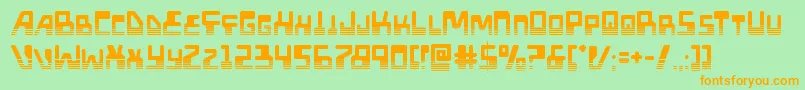 Czcionka Xpedhalf – pomarańczowe czcionki na zielonym tle