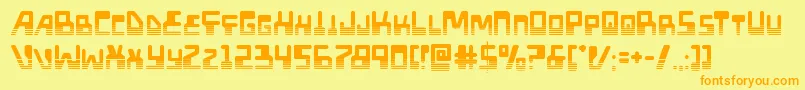 Xpedhalf Font – Orange Fonts on Yellow Background