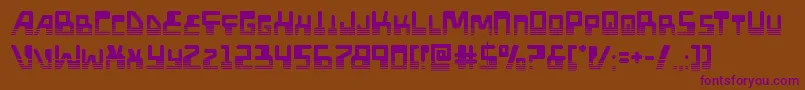 Шрифт Xpedhalf – фиолетовые шрифты на коричневом фоне