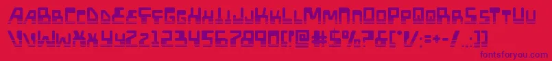 フォントXpedhalf – 赤い背景に紫のフォント