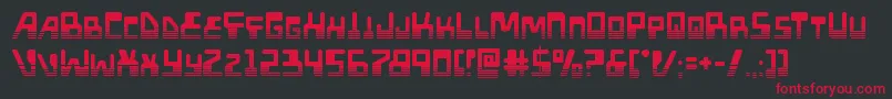 Xpedhalf-Schriftart – Rote Schriften auf schwarzem Hintergrund