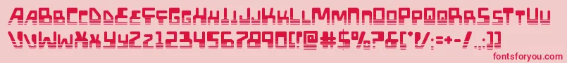 Czcionka Xpedhalf – czerwone czcionki na różowym tle