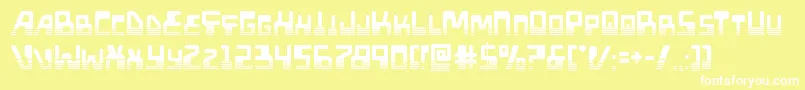 Xpedhalf Font – White Fonts on Yellow Background