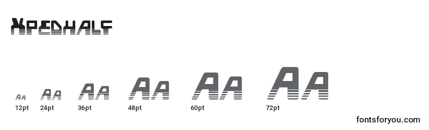 Размеры шрифта Xpedhalf