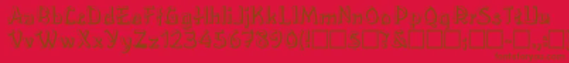 RayleneRegular Font – Brown Fonts on Red Background