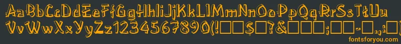 RayleneRegular Font – Orange Fonts on Black Background