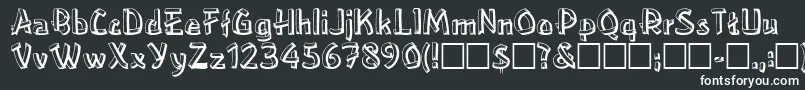 RayleneRegular Font – White Fonts on Black Background