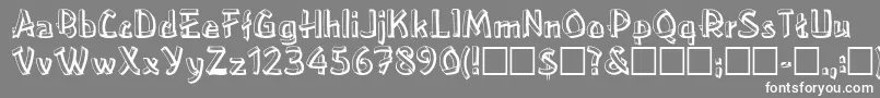 RayleneRegular Font – White Fonts on Gray Background