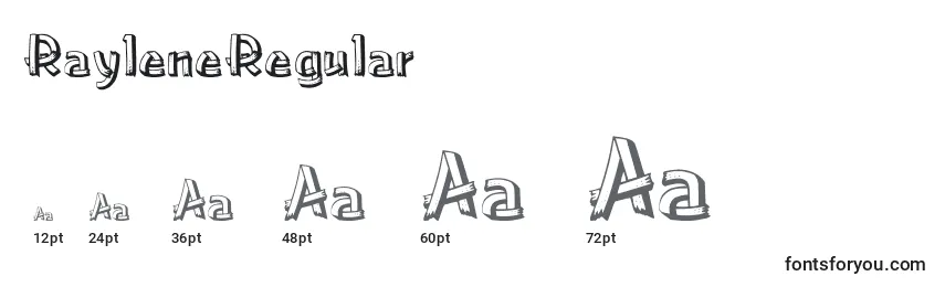 RayleneRegular Font Sizes
