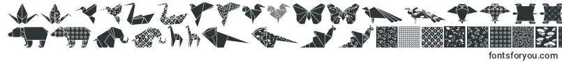 Czcionka Origamibats – czcionki, zaczynające się od O