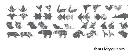 Schriftart Origamibats