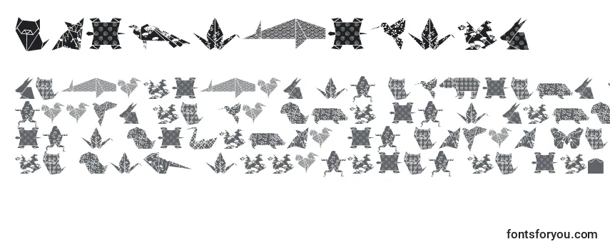 Schriftart Origamibats (117092)