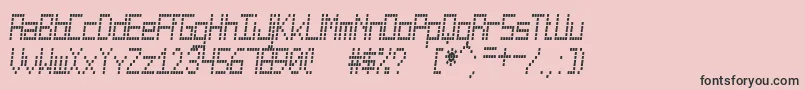 CuadradaSt-fontti – mustat fontit vaaleanpunaisella taustalla