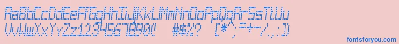 フォントCuadradaSt – ピンクの背景に青い文字