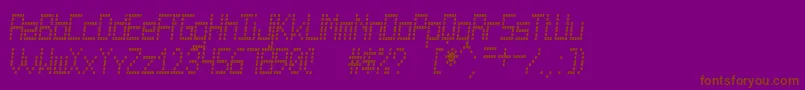 CuadradaSt-fontti – ruskeat fontit violetilla taustalla