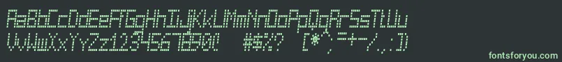 CuadradaSt-fontti – vihreät fontit mustalla taustalla