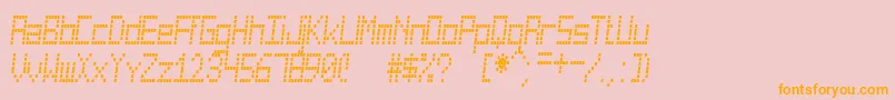 CuadradaSt-Schriftart – Orangefarbene Schriften auf rosa Hintergrund